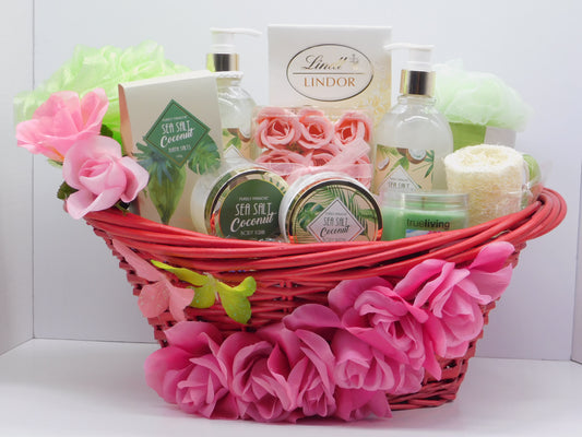 Sea Salt Coconut Spa Gift Basket